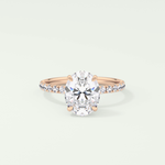 1.5 CT Oval Cut Pave Lab-Grown Diamond Engagement Ring 7