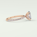 1.5 CT Oval Cut Pave Lab-Grown Diamond Engagement Ring 9
