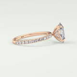 1.5 CT Oval Cut Pave Lab-Grown Diamond Engagement Ring 9