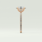 1.5 CT Oval Cut Pave Lab-Grown Diamond Engagement Ring 10