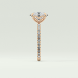 1.5 CT Oval Cut Pave Lab-Grown Diamond Engagement Ring 10