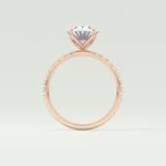 1.5 CT Oval Cut Pave Lab-Grown Diamond Engagement Ring 12