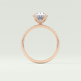 1.5 CT Oval Cut Pave Lab-Grown Diamond Engagement Ring 12