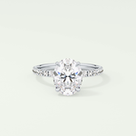 1.5 CT Oval Cut Pave Lab-Grown Diamond Engagement Ring 13