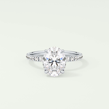 1.5 CT Oval Cut Pave Lab-Grown Diamond Engagement Ring 13