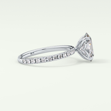 1.5 CT Oval Cut Pave Lab-Grown Diamond Engagement Ring 15