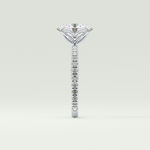 1.5 CT Oval Cut Moissanite Pave Engagement Ring