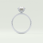 1.5 CT Oval Cut Pave Lab-Grown Diamond Engagement Ring 18