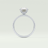 1.5 CT Oval Cut Pave Lab-Grown Diamond Engagement Ring 18