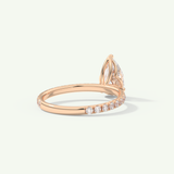 1.5 CT Pear Cut Pave Lab-Grown Diamond Engagement Ring