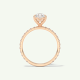 1.5 CT Pear Cut Pave Lab-Grown Diamond Engagement Ring
