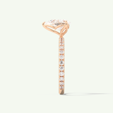 1.5 CT Pear Cut Pave Lab-Grown Diamond Engagement Ring