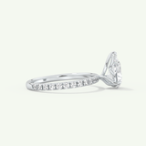 1.5 CT Pear Cut Pave Lab-Grown Diamond Engagement Ring