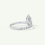 1.5 CT Pear Cut Pave Lab-Grown Diamond Engagement Ring