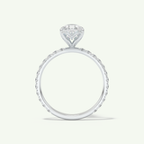1.5 CT Pear Cut Pave Lab-Grown Diamond Engagement Ring