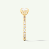 2.0 CT Cushion Cut Pave Lab-Grown Diamond Engagement Ring