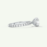 2.0 CT Cushion Cut Pave Lab-Grown Diamond Engagement Ring