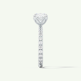 2.0 CT Cushion Cut Pave Lab-Grown Diamond Engagement Ring
