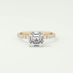2.0 CT Asscher Cut Pave Lab-Grown Diamond Engagement Ring 1