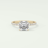 2.0 CT Asscher Cut Pave Lab-Grown Diamond Engagement Ring 1