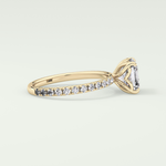 2.0 CT Asscher Cut Pave Lab-Grown Diamond Engagement Ring 3