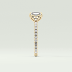 2.0 CT Asscher Cut Pave Lab-Grown Diamond Engagement Ring 4