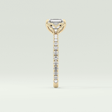 2.0 CT Asscher Cut Pave Lab-Grown Diamond Engagement Ring 4