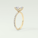 2.0 CT Asscher Cut Pave Lab-Grown Diamond Engagement Ring 5