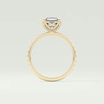 2.0 CT Asscher Cut Pave Lab-Grown Diamond Engagement Ring 6