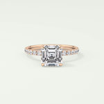 2.0 CT Asscher Cut Pave Lab-Grown Diamond Engagement Ring 7