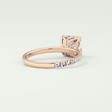 2.0 CT Asscher Cut Pave Lab-Grown Diamond Engagement Ring 8