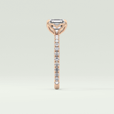 2.0 CT Asscher Cut Pave Lab-Grown Diamond Engagement Ring 10