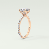 2.0 CT Asscher Cut Pave Lab-Grown Diamond Engagement Ring 11