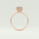 2.0 CT Asscher Cut Pave Lab-Grown Diamond Engagement Ring 12