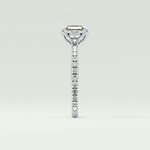 2.0 CT Asscher Cut Pave Lab-Grown Diamond Engagement Ring 16