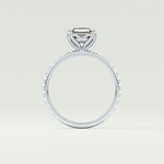 2.0 CT Asscher Cut Pave Lab-Grown Diamond Engagement Ring 18