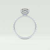2.0 CT Asscher Cut Pave Lab-Grown Diamond Engagement Ring 18