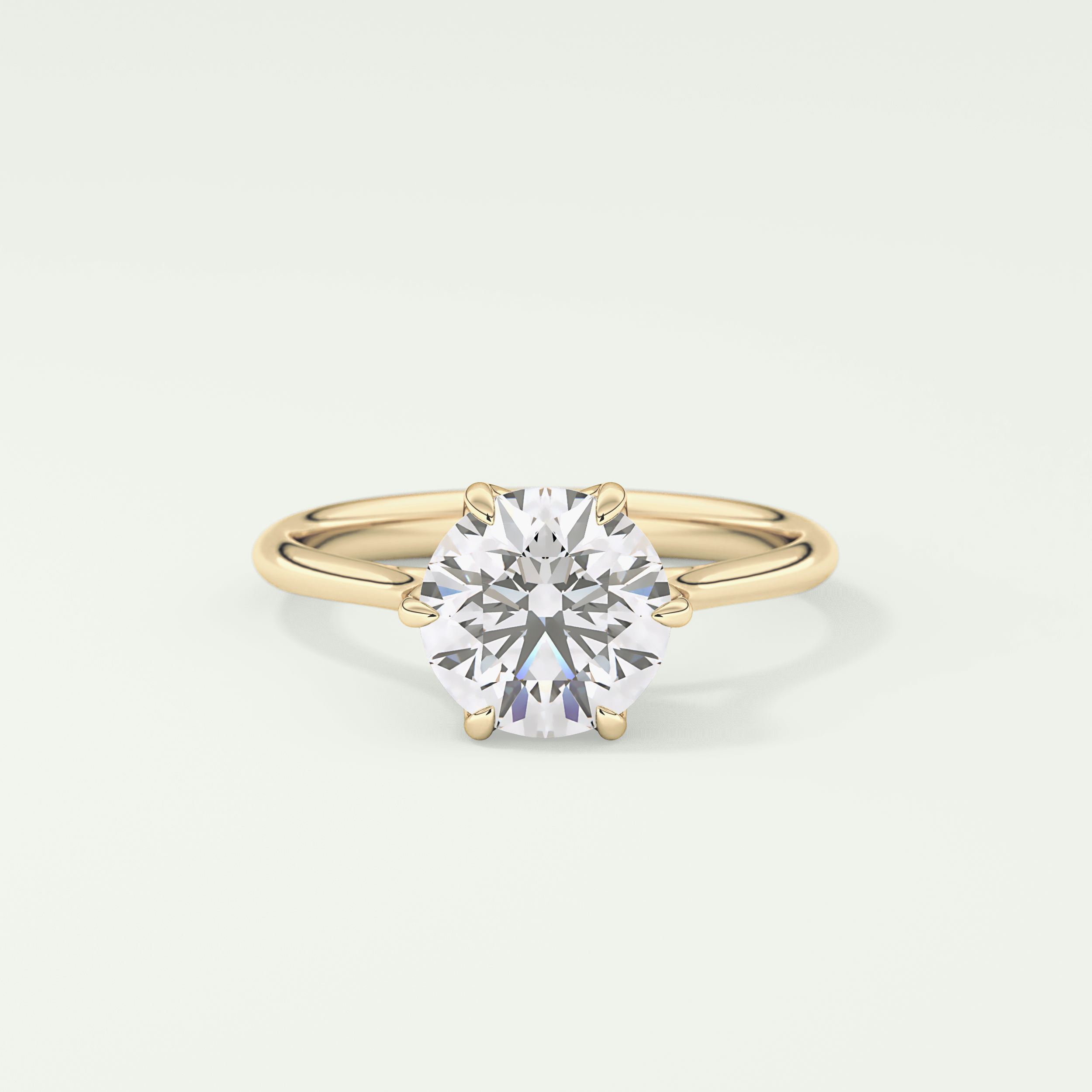 2.0 CT Round Cut Solitaire Lab-Grown Diamond Engagement Ring 1