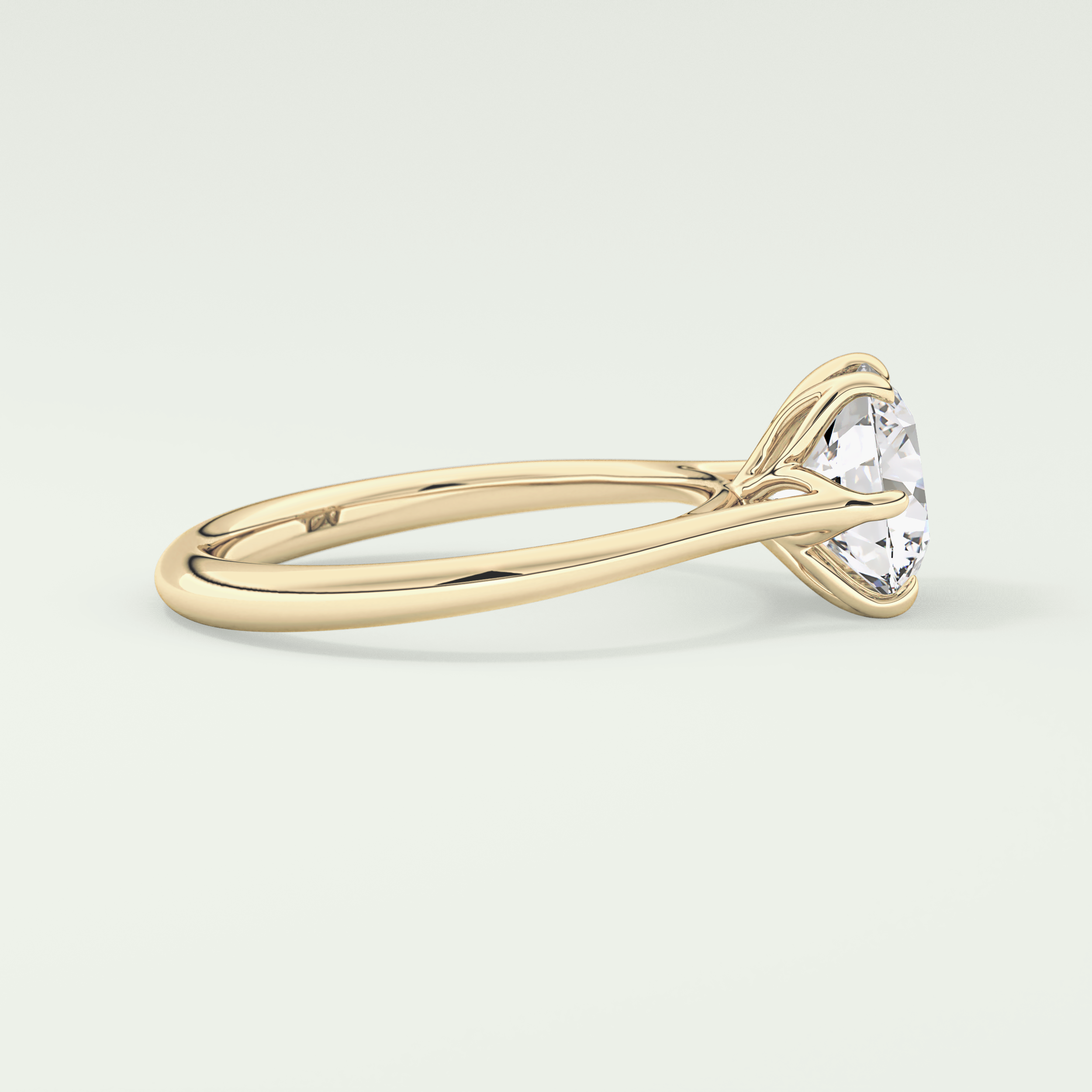 2.0 CT Round Cut Solitaire Lab-Grown Diamond Engagement Ring 3