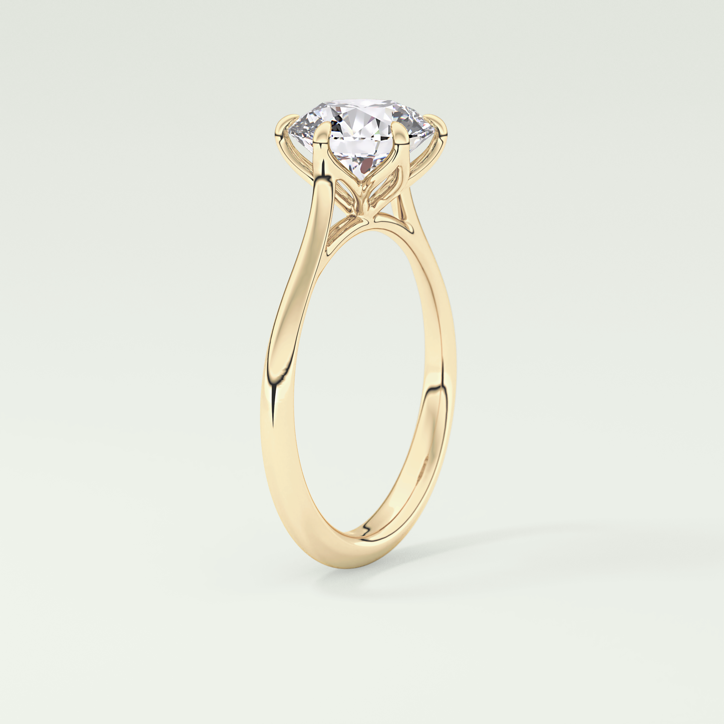 2.0 CT Round Cut Solitaire Moissanite Engagement Ring 5