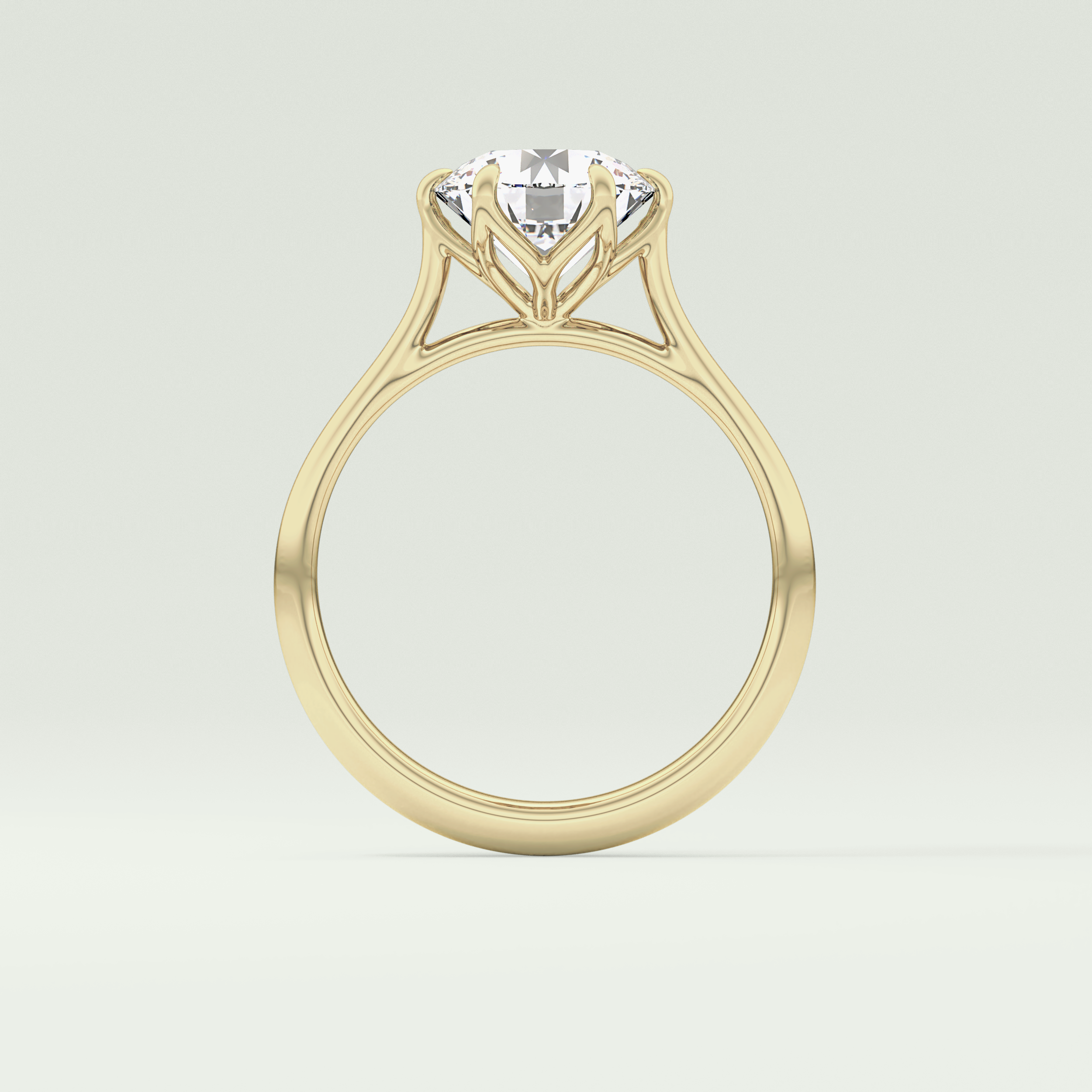 2.0 CT Round Cut Solitaire Lab-Grown Diamond Engagement Ring 6