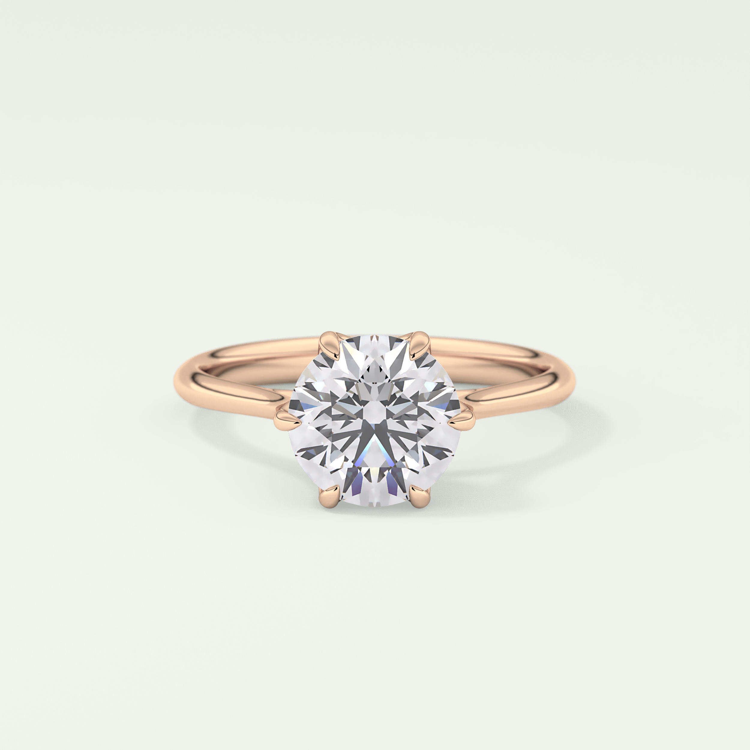 2.0 CT Round Cut Solitaire Lab-Grown Diamond Engagement Ring 7