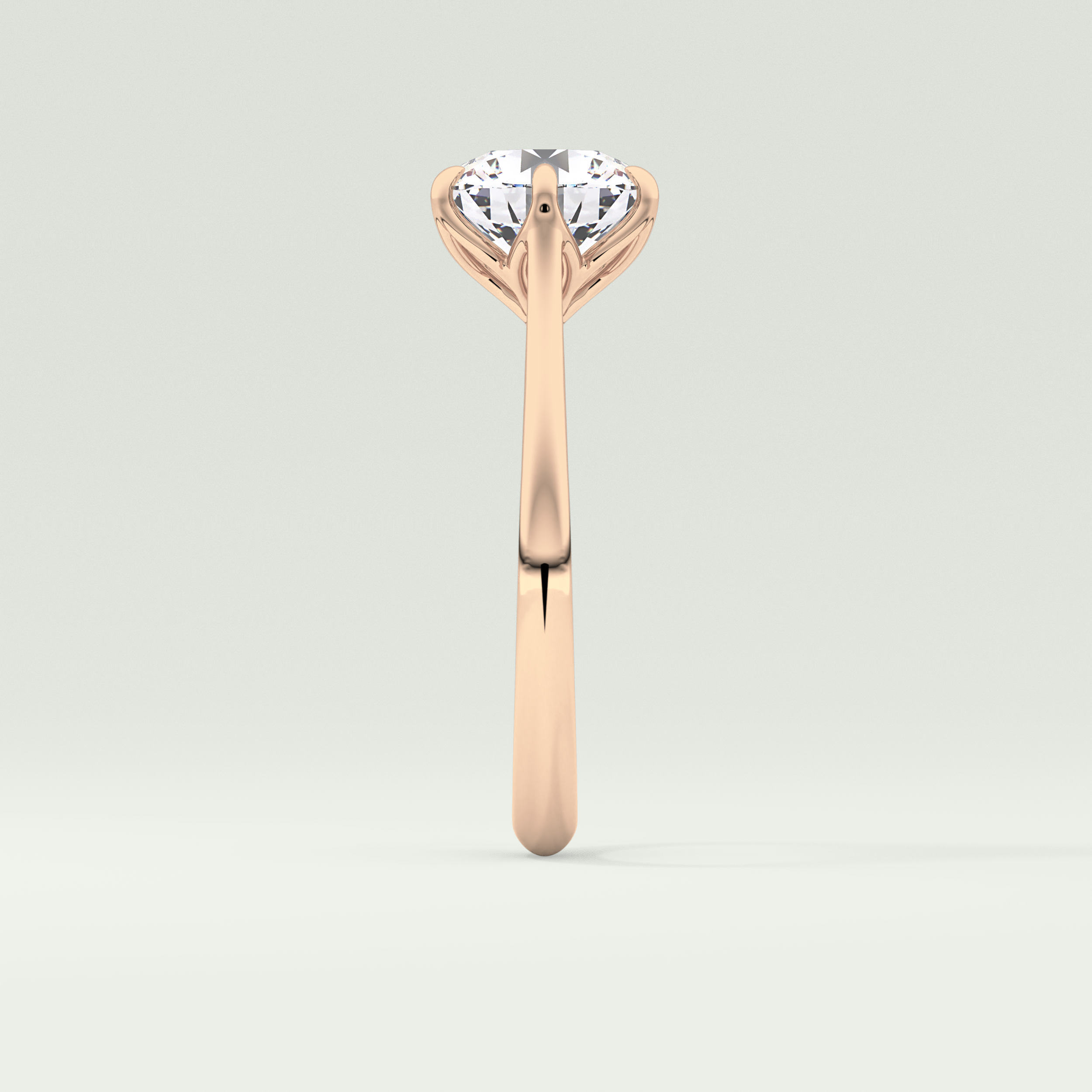 2.0 CT Round Cut Solitaire Lab-Grown Diamond Engagement Ring 10