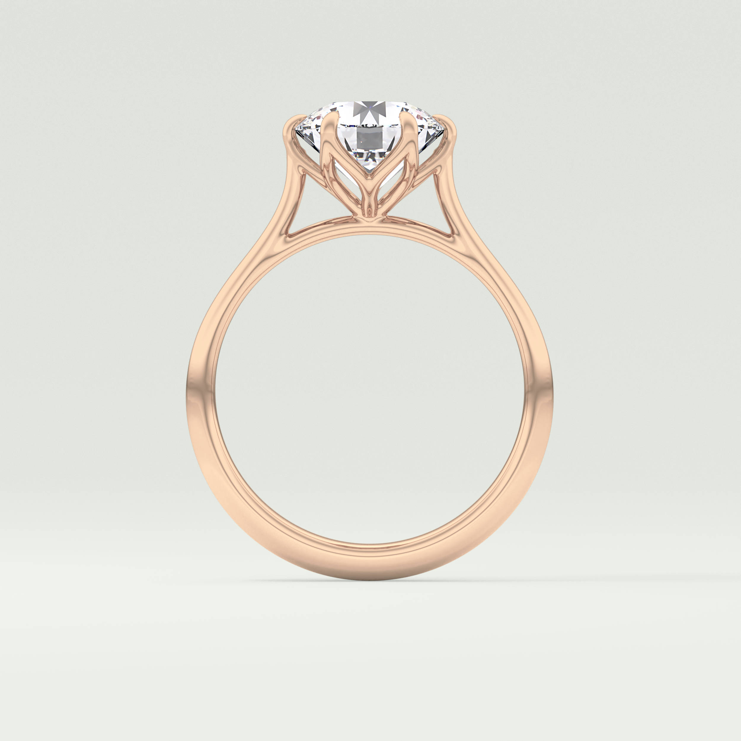 2.0 CT Round Cut Solitaire Lab-Grown Diamond Engagement Ring 12