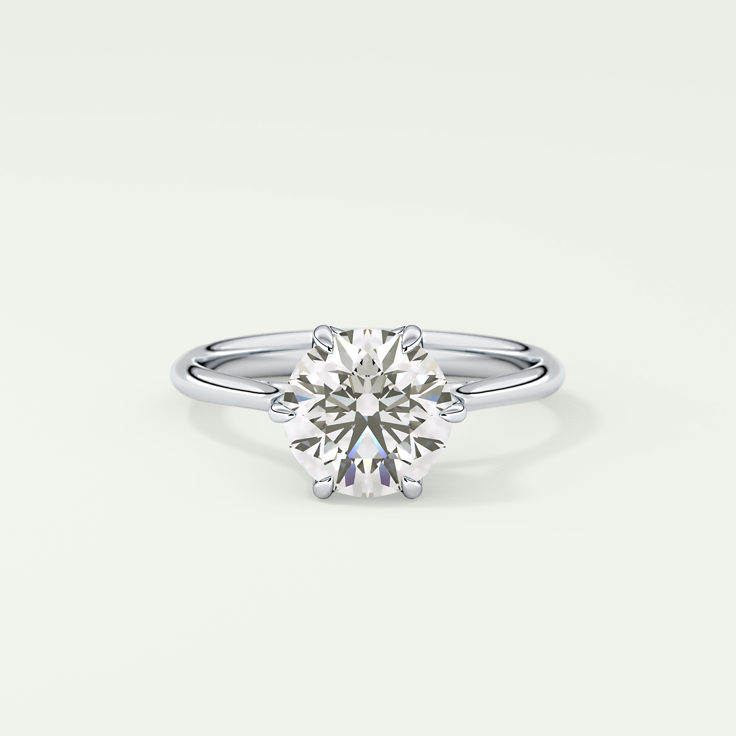 2.0 CT Round Cut Solitaire Lab-Grown Diamond Engagement Ring 13