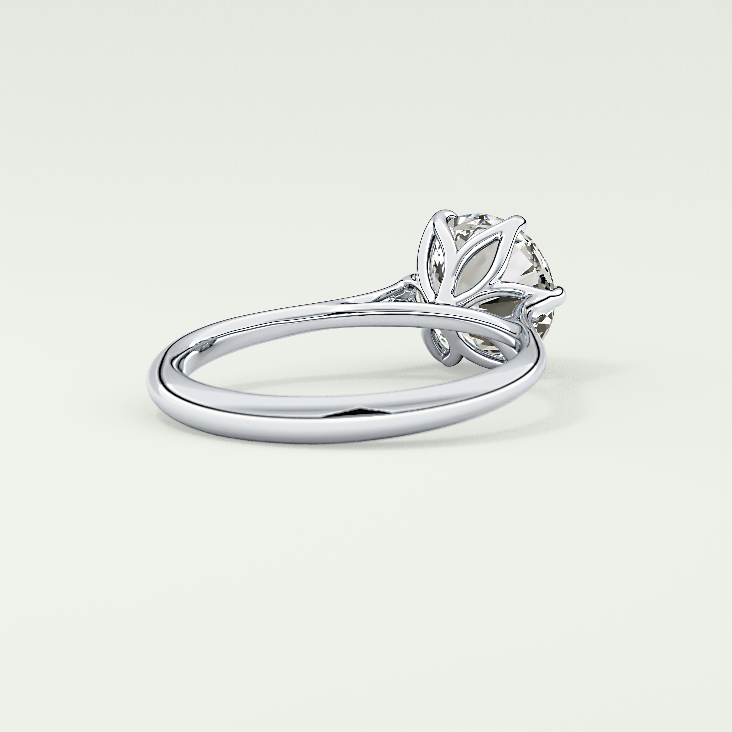2.0 CT Round Cut Solitaire Lab-Grown Diamond Engagement Ring 14