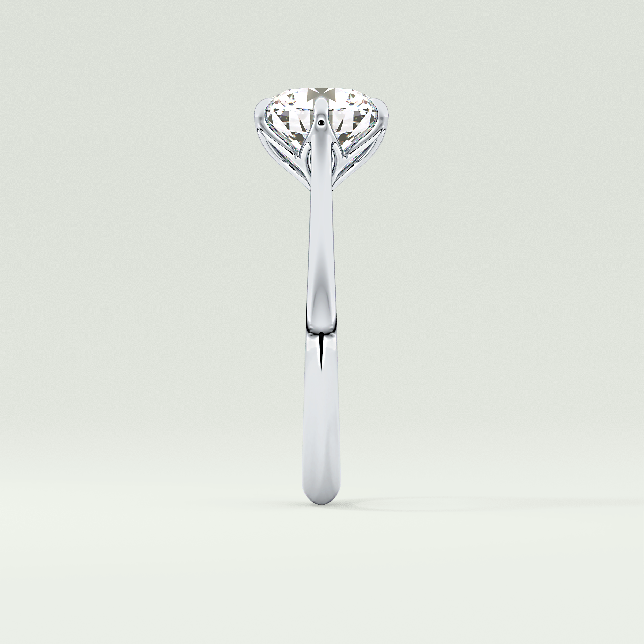 2.0 CT Round Cut Solitaire Lab-Grown Diamond Engagement Ring 16