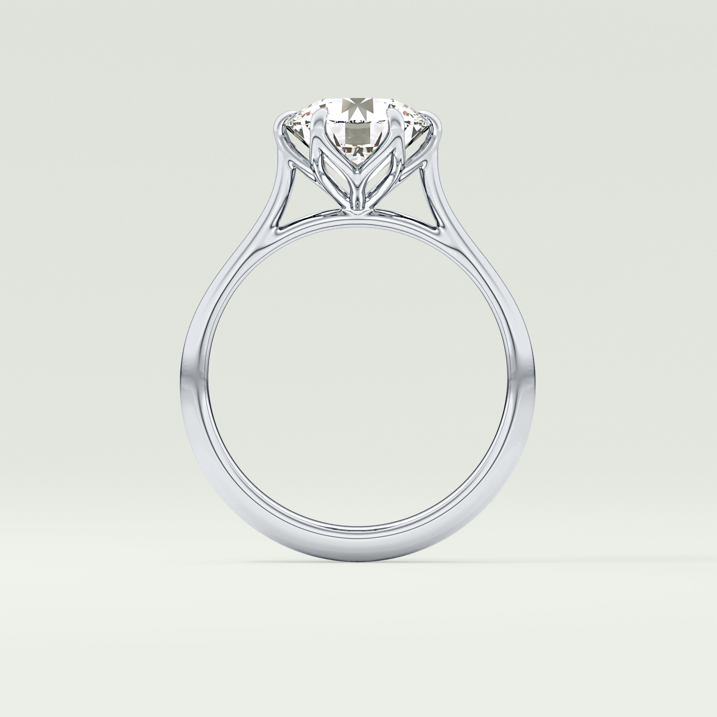 2.0 CT Round Cut Solitaire Lab-Grown Diamond Engagement Ring 18