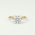2.0 CT Round Cut Pave Style Lab-Grown Diamond Engagement Ring 1