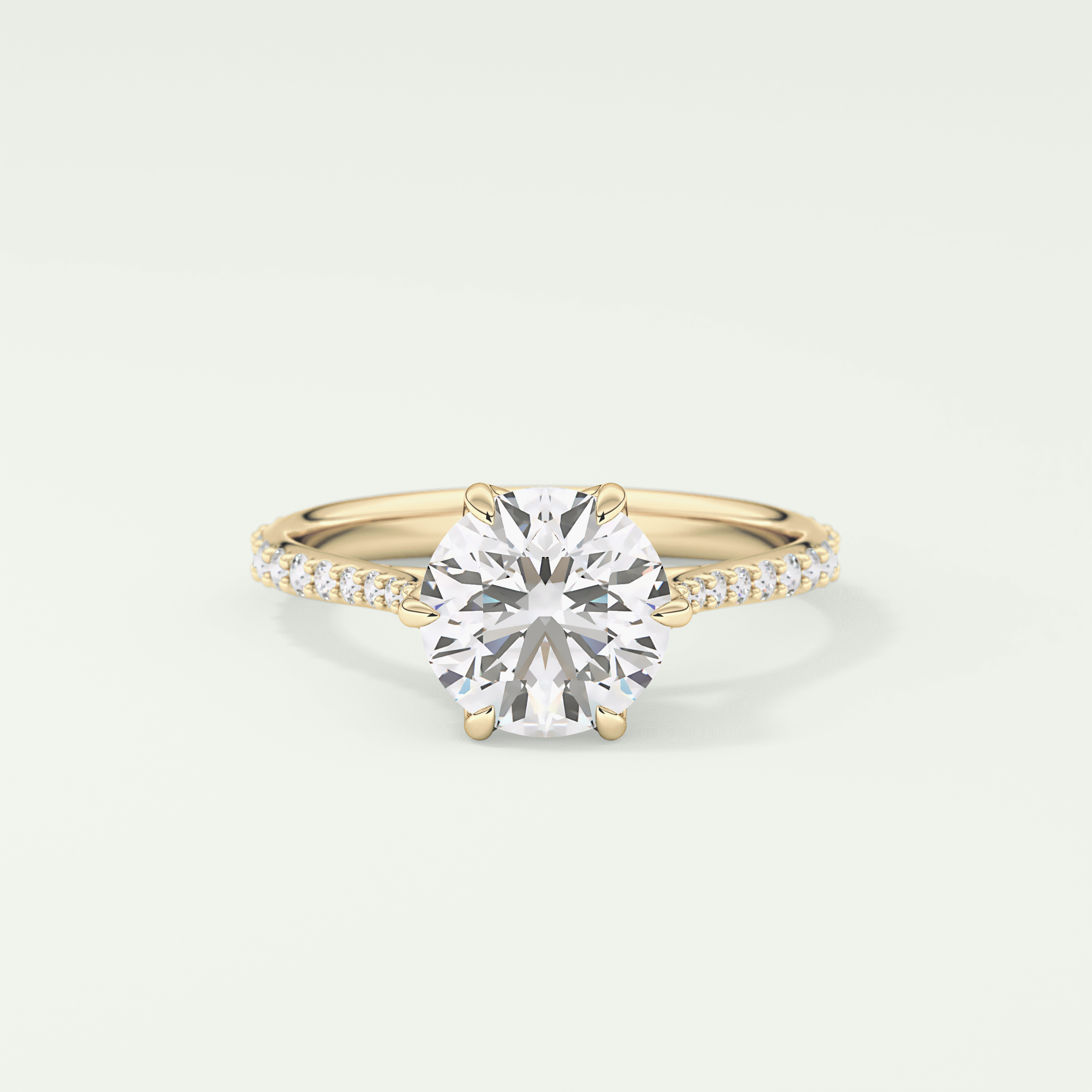 2.0 CT Round Cut Pave Style Lab-Grown Diamond Engagement Ring 1